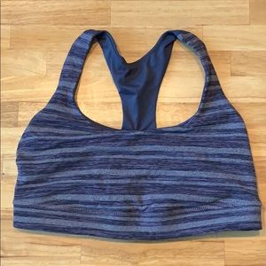 Striped Lululemon sports bra